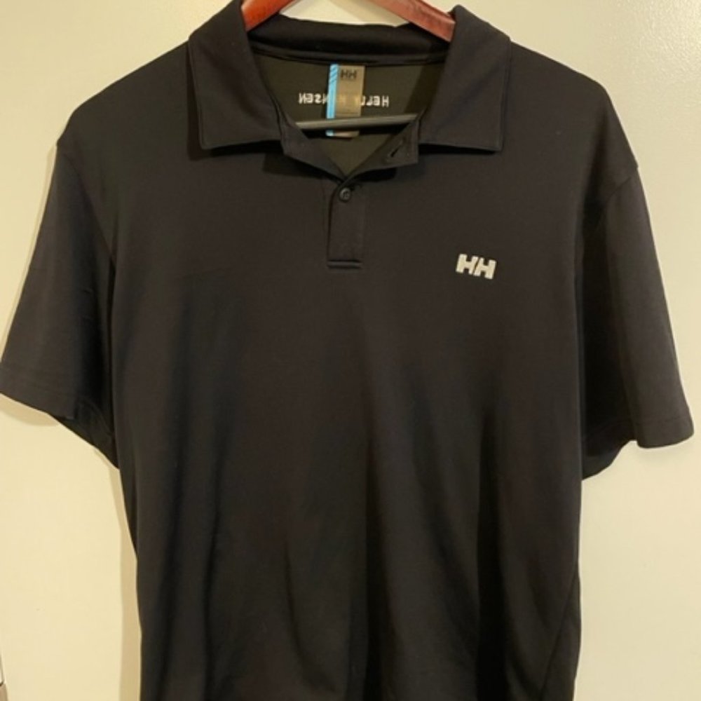 Helly Hansen Mens Black LIFA Active Large Short Sleeve Polo